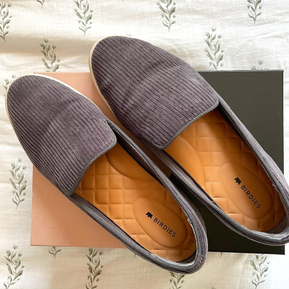 Birdies "The Swift" Sneakers in Charcoal Corduroy